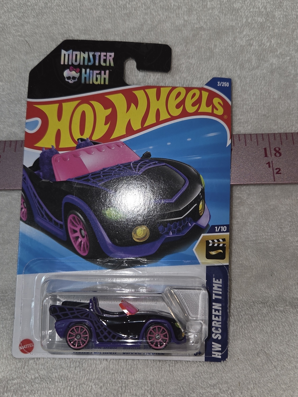 Monster High Black & Pink Convertible Toy Car